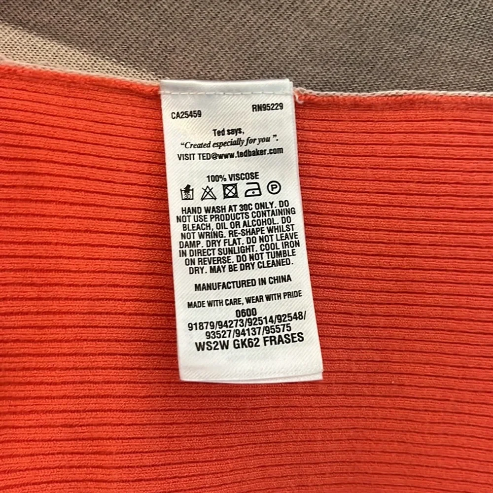 Ted Baker | Colorful Botanical Stripe Floral Cardigan | size Medium - Picture 4 of 5